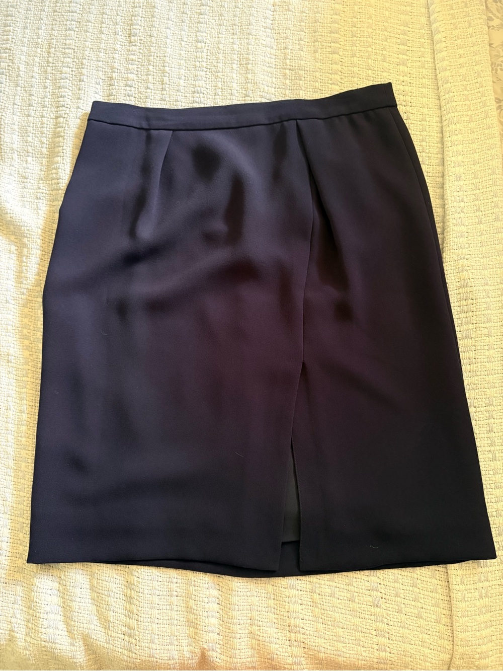 J. Crew Dark Navy Pencil Skirt with Front Vent